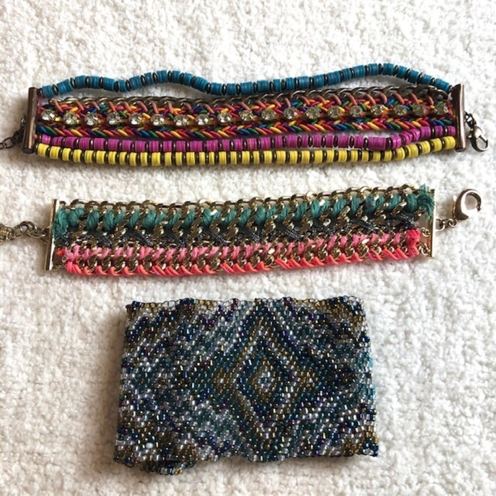 Boho style bracelets set